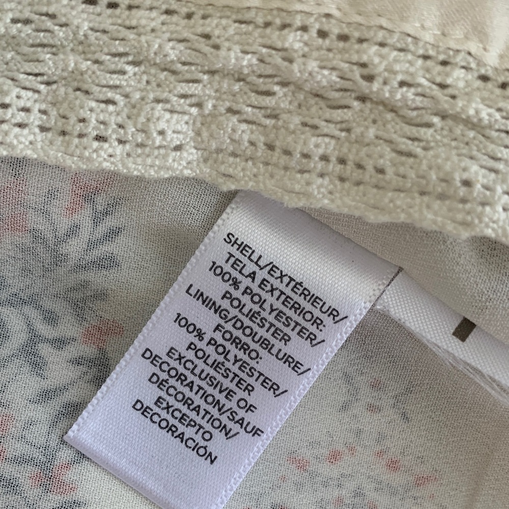 Loft  Midi Dress with Navy & Rust Print embroidered detailing size 4 - Picture 8 of 11